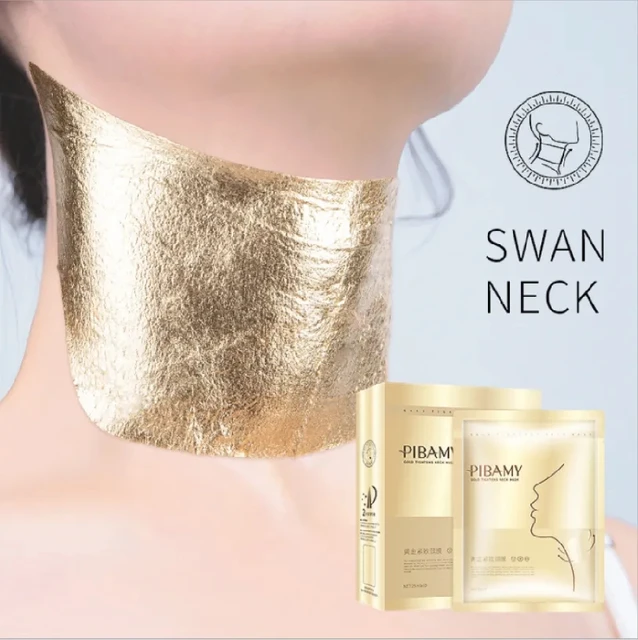 10 sztuk złota maska ​​na szyję niacynamid lekka linia Lifting nawilżająca lekka cienka linia Anti-aging nawilżające produkty do pielęgnacji skóry