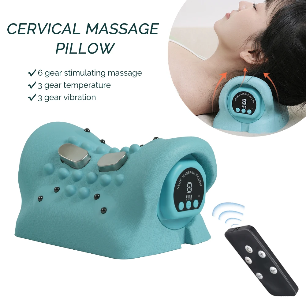 

Electric Neck Massager Cervical Spine Stretch Neck Massage Pillow Neck Chiropractic Traction Vibration Kneading Massage Pillow