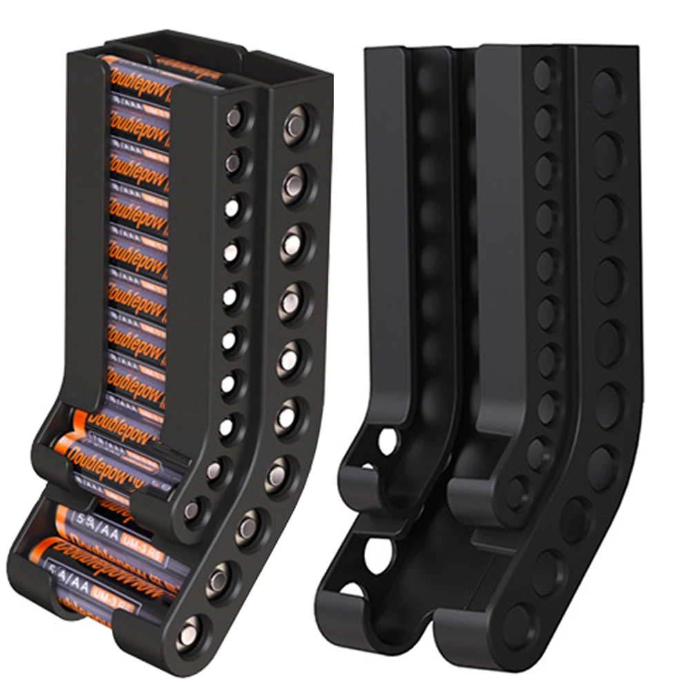 Battery Storage Organizer Wall AA & AAA Combo Small Battery Keeper AA & AAA Battery Caddy for 10 AAA & 10 AA Batteries Storage
