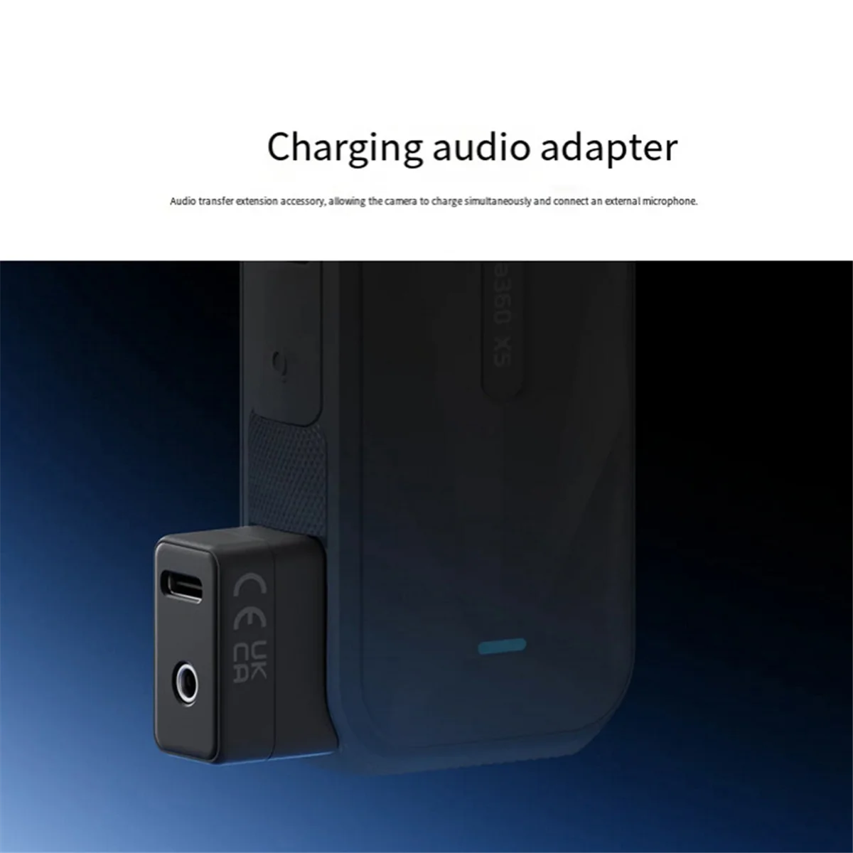 For X5 Microphone Adapter Mic Audio Adapter Essential Action Camera Accessories for Enhanced Sound Recording-ABFB