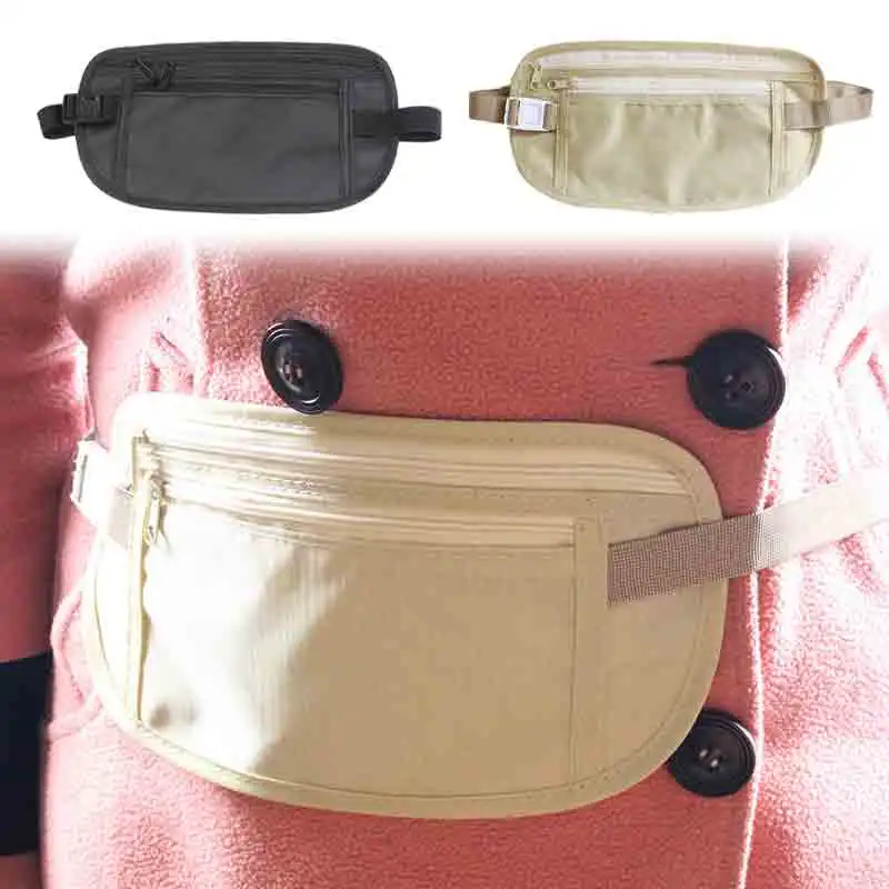 Invisible Travel Waist Packs Pouch for Passport Money Belt Bag Hidden Security Wallet Gift Travel Bag Chest Pack Money Waist Bag