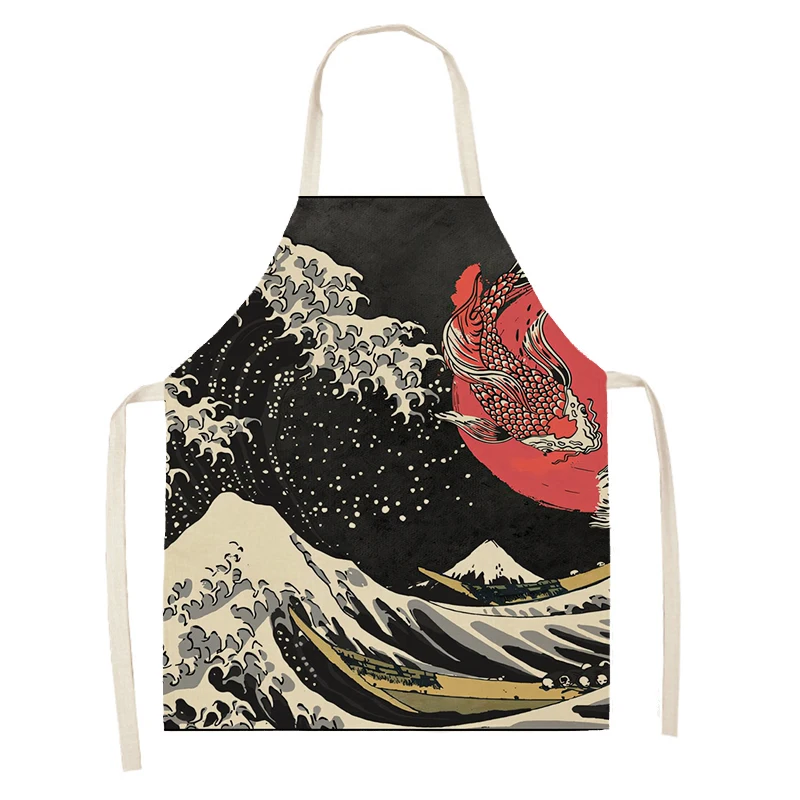 Women\'s kitchen apron Gorgeous patterns Restaurant chef barber barman apron Waterproof apron for menand child painting apron