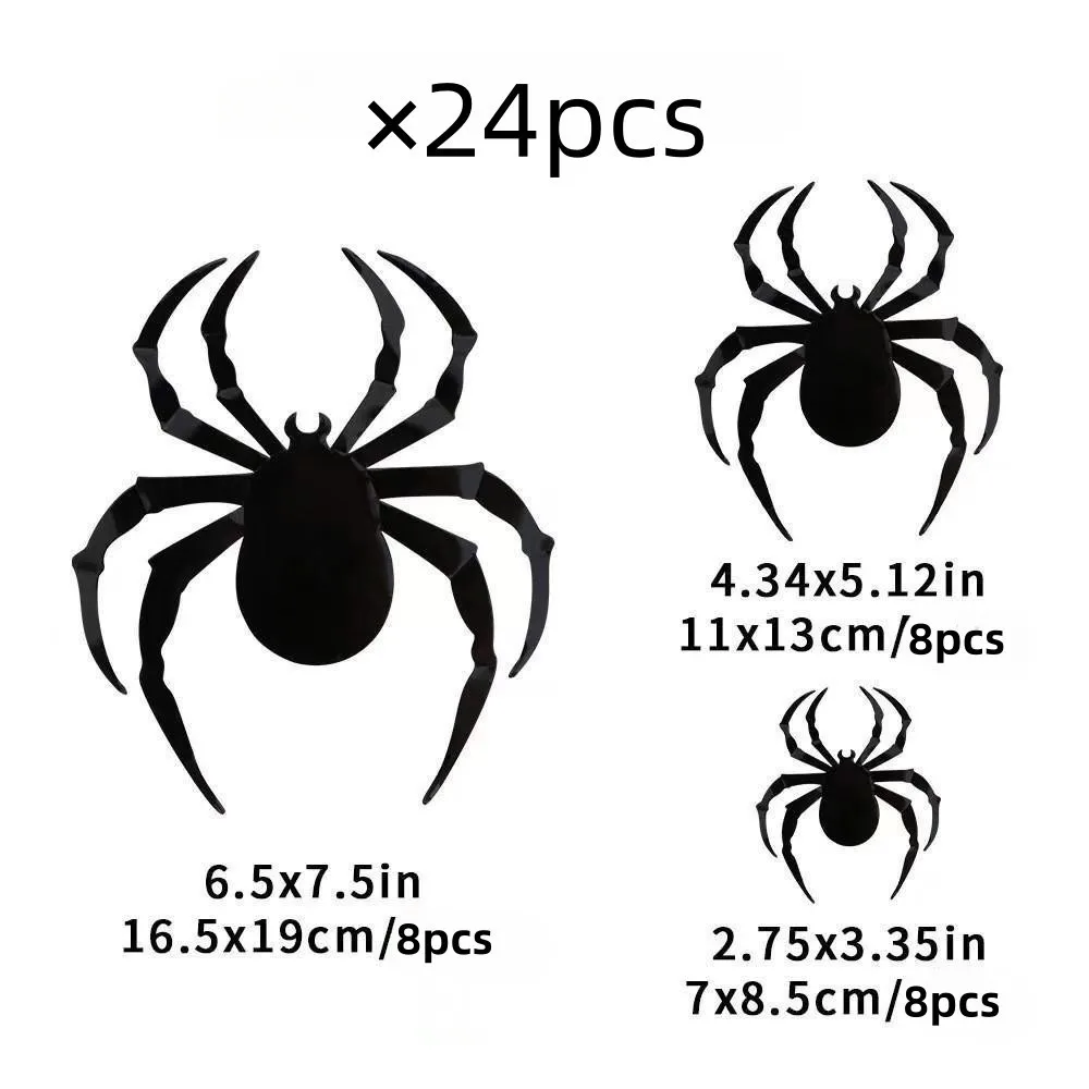 Halloween-Dekoration liefert schwarzen Spinne Aufkleber 3D dreidimensionale Fledermaus Party Dekoration Szene Layout Wandaufkleber