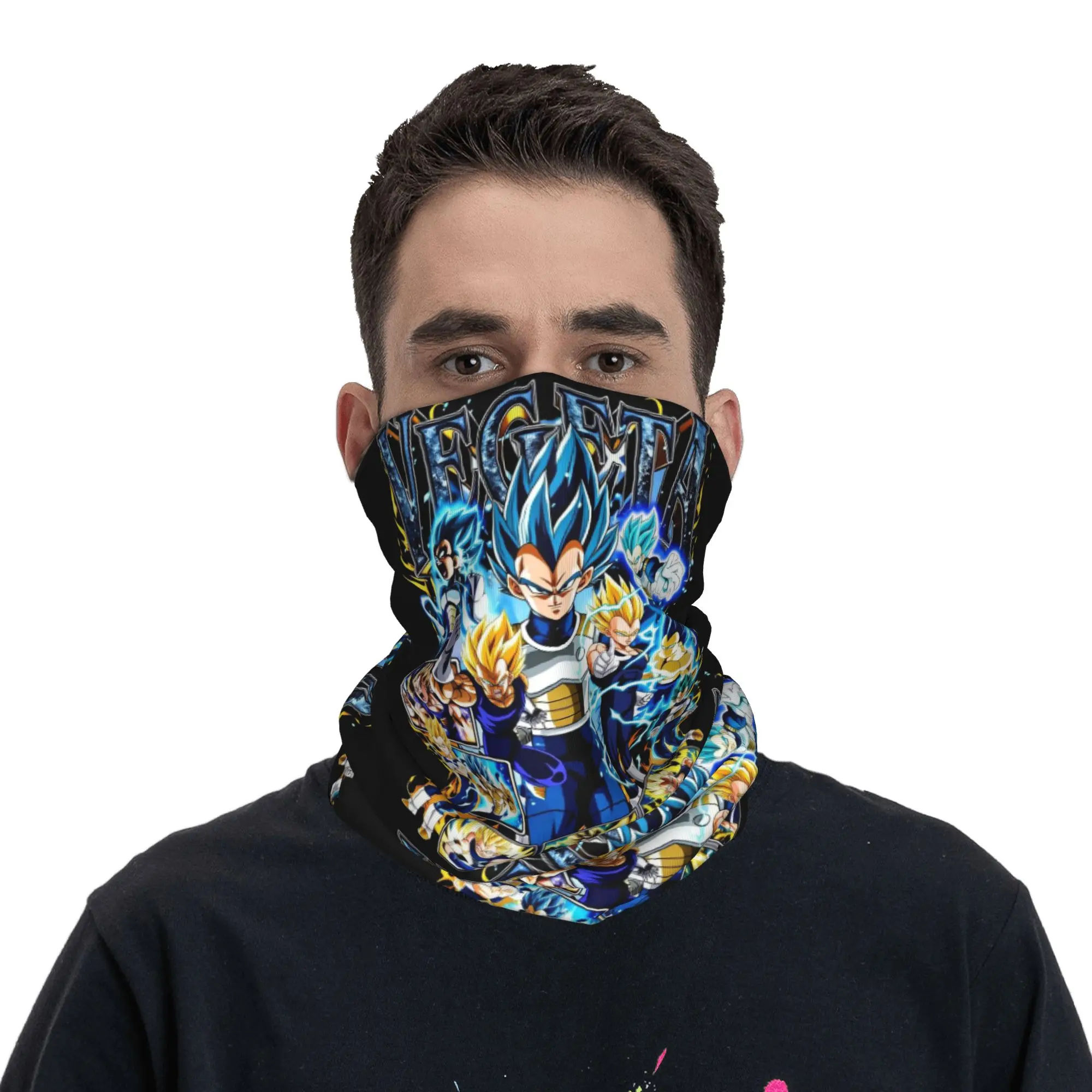 Vegeta Anime D-Dragon B-Ball Bandana Neck Warmer Women Men Winter Ski Hiking Scarf Gaiter  Face Cover