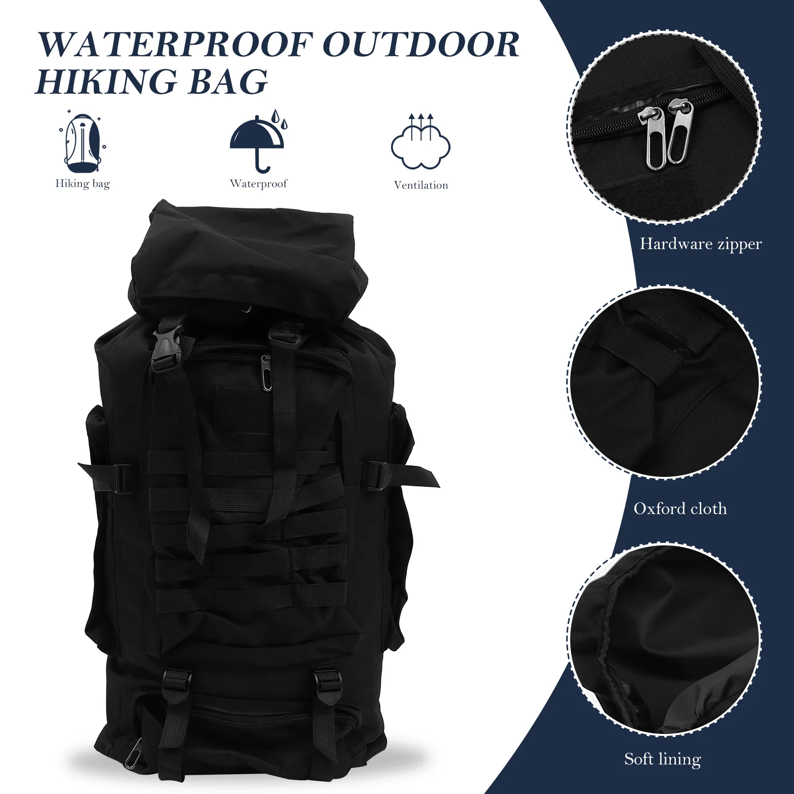 

Waterproof Hiking Backpack Tatical Duffle Bag for Travel Multifunctional Outdoor