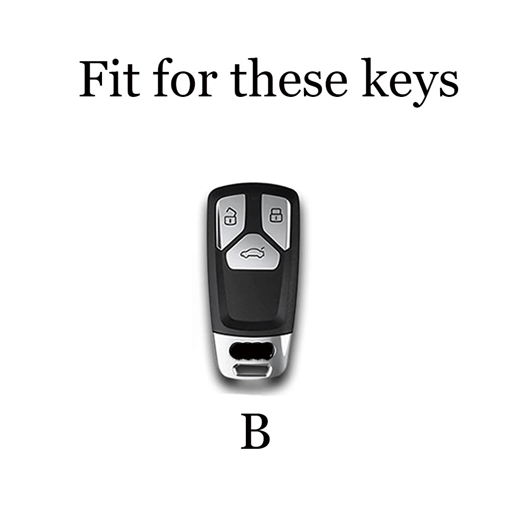 ABS Car Remote Key Case Cover Shell For Audi A4 B9 A5 A6 8S 8W Q5 Q7 4M S4 S5 S7 TT TTS TFSI RS Protector Fob Keyless