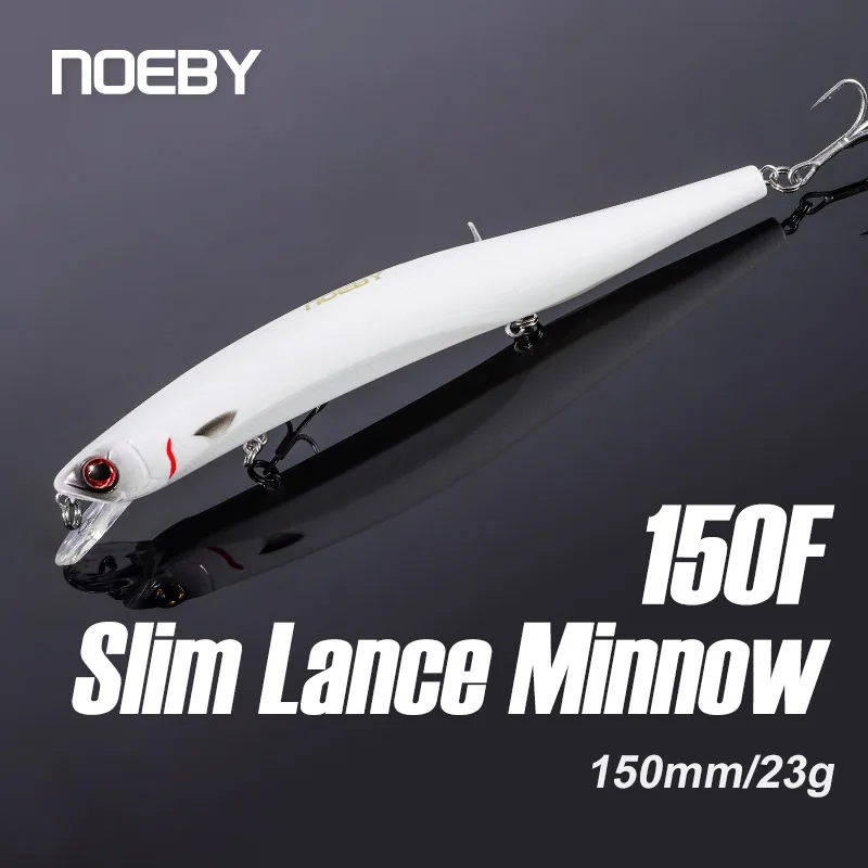 NOEBY Slim Lance Minnow 150mm 23g Fishing Lure Floating Wobblers Artificial Hard Bait for Pike Bass Jerkbait Fishing Lures