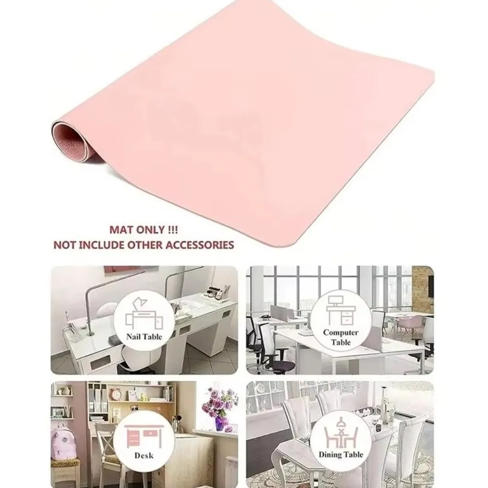 PU Leather Double Side Desk Mat Anti-Slip Soft Foldable Mouse Pad Waterproof Collapsible Keyboard Pad Office Desk
