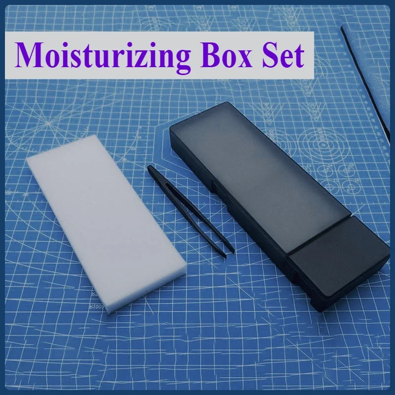 DIY Model Making Craft Sticker Long-Term Moisturizing Tools Decals Moisturizing Box With Tweezers Decals Sticker Box