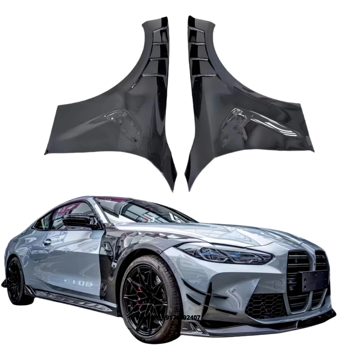 

For M3/M4 G80/G82 Upgrade Carbon Fiber Front Fender Body Kit Bumper Open Fender