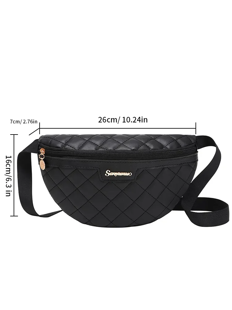 2023 New Diamond Embroidery Label Crossbody Chest Bag Casual Simple Cell Phone Small Bag for Women