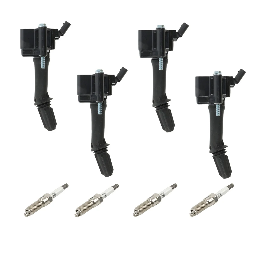 Bobines d'allumage et bougies d'allumage en Iridium, 4 pièces, 12V UF802 91970, pour Chevrolet Equinox 2018 – 2020 C2036 12635672 12670053 NGK91970