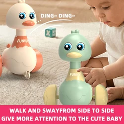 Inertial Swing Walking Cute Duck Toy Baby Interactive Press Pull Back Car Animal Children's Toys For Baby Boys And Girls Toy Car