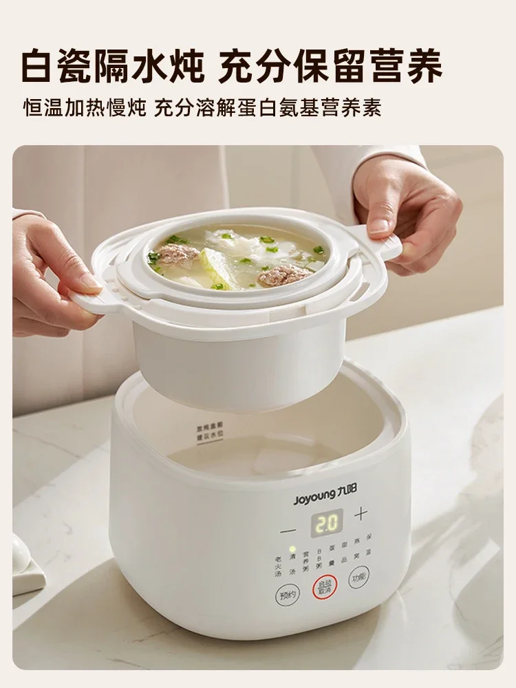 

220 В домашняя керамическая электрическая кастрюля для приготовления детского питания и питательного супа, кастрюля для тушения с разделением воды