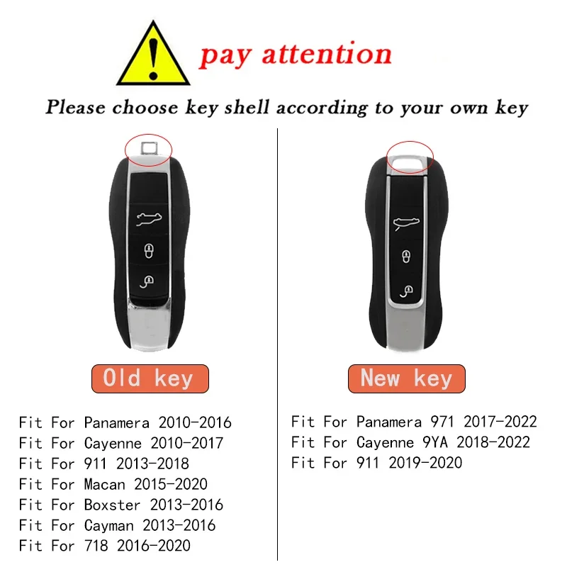 Car Remote Key Cover Racing style For Porsche Cayenne Panamera Cayman Macan Boxster 971 9YA 718 911 Racing Keyless Hard Case
