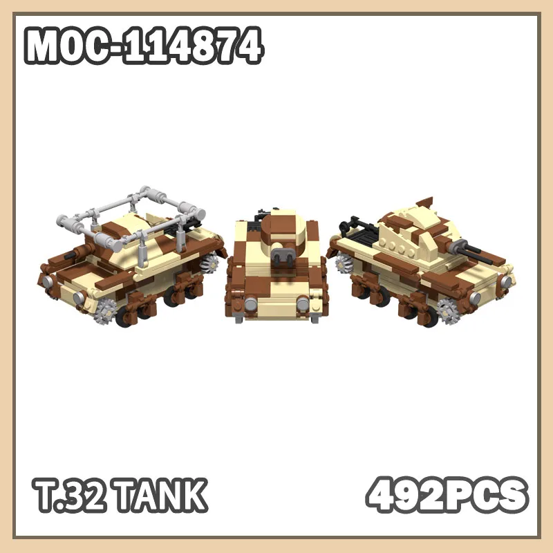 

MOC-114874 Military Tank Model Small Particle Building Blocks Collection Fond Of Military Scenestank Building Block Toy Assembly