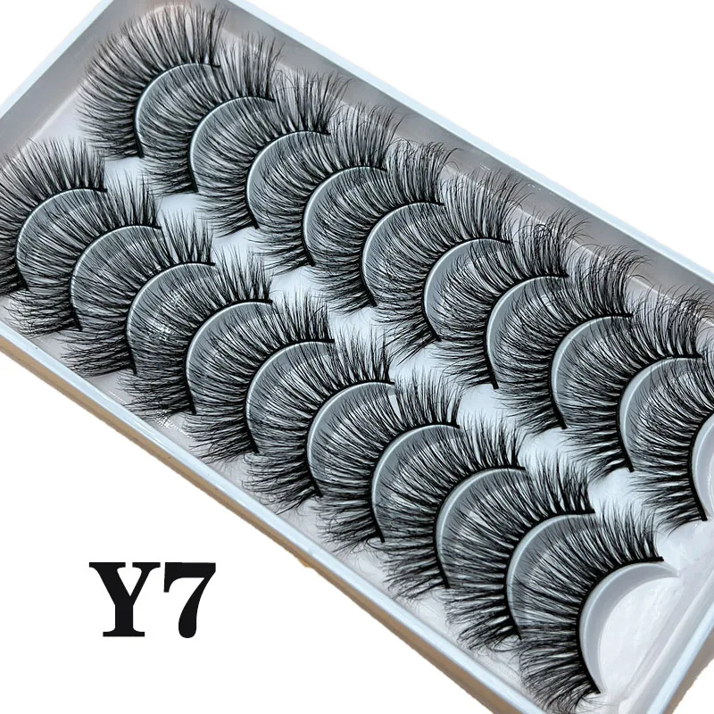 Russische Streifenwimpern 10 Paar Flauschige Kunstnerzwimpern 3D Falsche Wimpern Russische Volumen-Wimpern Künstliche Wimpern Giveaway Make-up – Detail 34