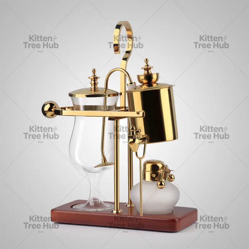 Belgian Royal Balancing Siphon Coffee Pot, Alcohol Lamp Heating, Vintage Manual Coffee Maker For Home Bar