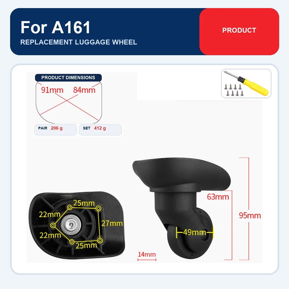 Replacement Luggage Wheel For Samsonite A161 For Hongsheng A161 For Samsonite A-161 For Samsonite A35 Caster Repair Part