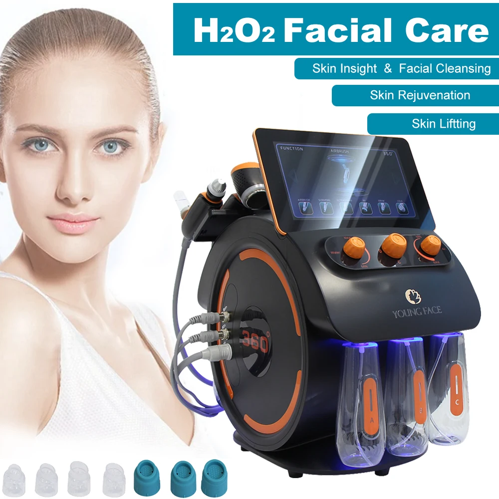 New Water Oxygen Dermabrasion Faci Machine Skin Tightening Rejuvenation Face Lifting Skin Beauty Cleansing Bubble Equipment