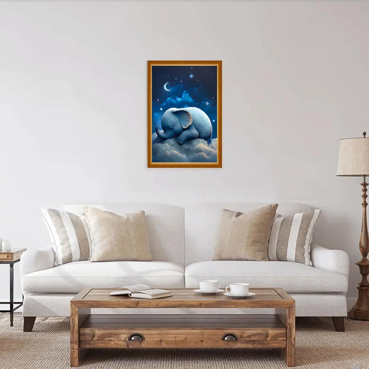 بانوراما الألغاز للبالغين/الأطفال 300 قطعة الطفل الفيل النوم الألغاز العائلات ألعاب لعبة للمنزل ديكور فني الألغاز 15 "x 1