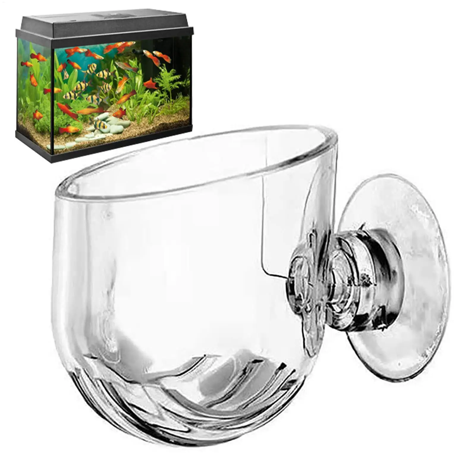Maceta Decorativa para Acuario, Maceta Acrílica para Plantas Acuáticas con Soporte de Succión, Maceta para Plantas en Agua, Accesorios para Paisajes Acuáticos