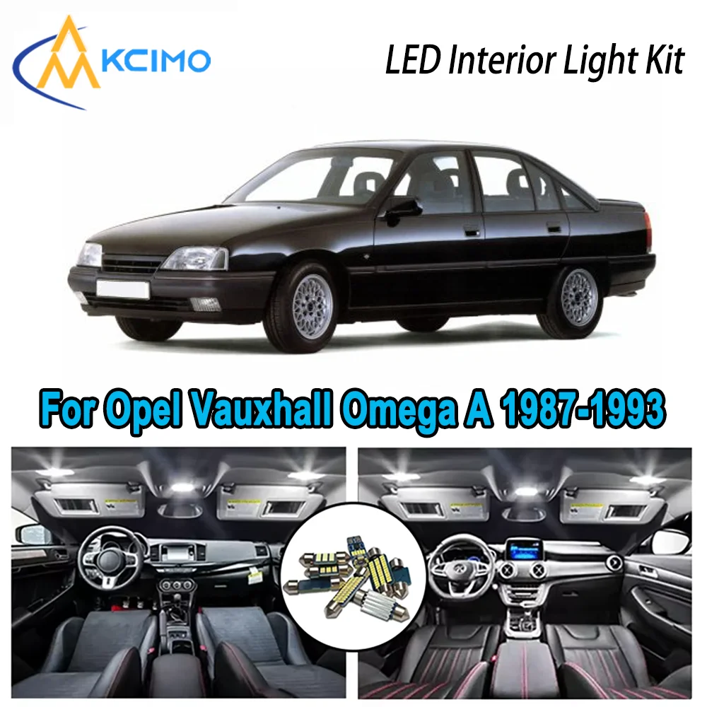 

Premium Bright LED Interior Light Kit for Opel Vauxhall Omega A 1987-1993 1988 Dome Map Trunk Car Lamps with Canbus No Error