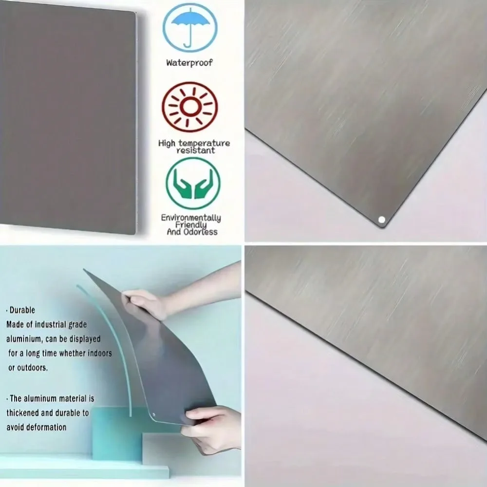 ديكور حائط على شكل شطرنج 2 عتيق من القصدير | ريترو ميتال 3D بصري 2D مسطح | ديكور غرفة المعيشة للمطبخ المنزلي والحمام والهالوين #5