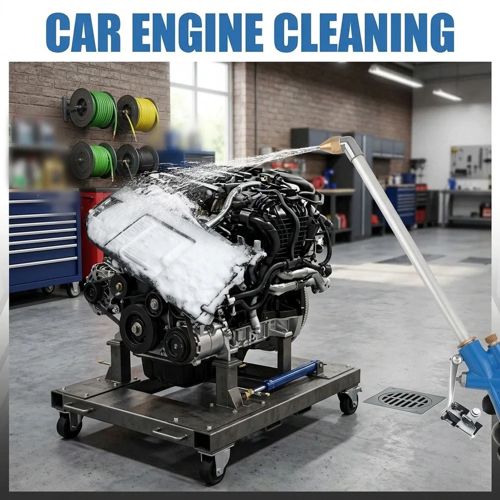 Adjustable Pressure Trigger Air Blow Cleaning Tool For Tough Dirt Removal For Engine Compartments Powerful Engine Cleaning Tool