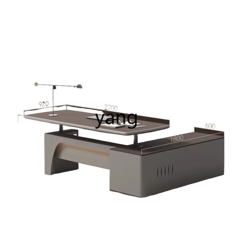 

Lh intelligent electric lifting boss desk high-end light luxury president desk