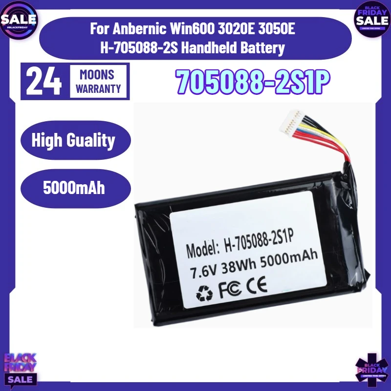 

7.6V 5000mAh 705088-2S1P Pocket Mini Laptop Battery for Anbernic Win600 3020E 3050E H-705088-2S Handheld Battery