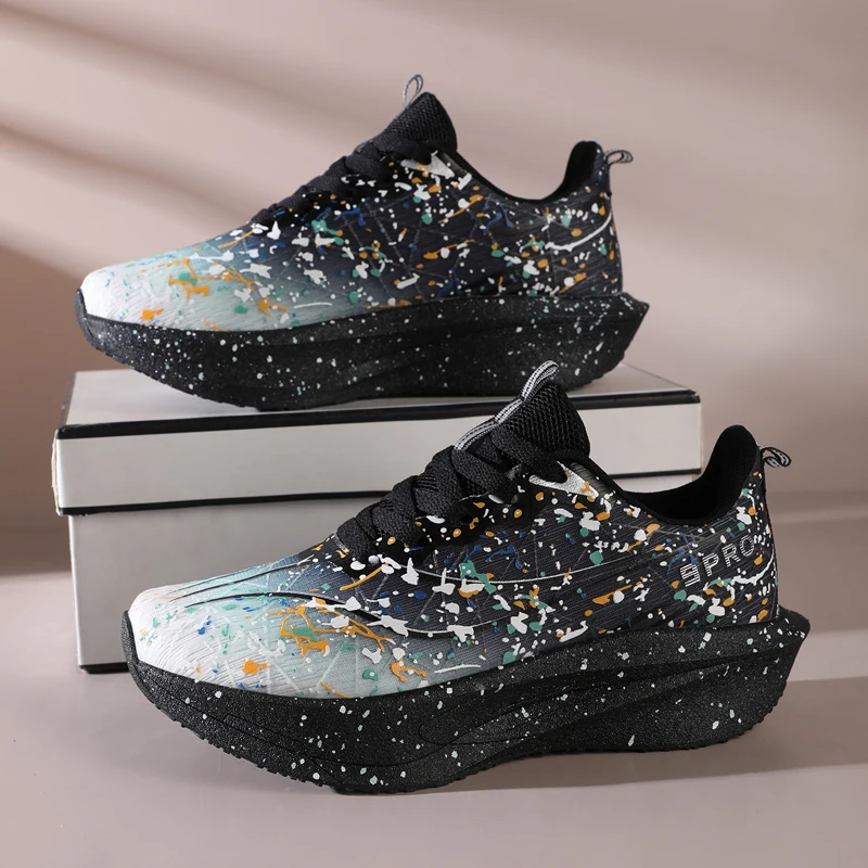 Marathon Men Running Shoes Carbon Board Speciality Sports Hard-Wearing Breathable Lightweight Woman Athletic Jogging Sneakers - view 4