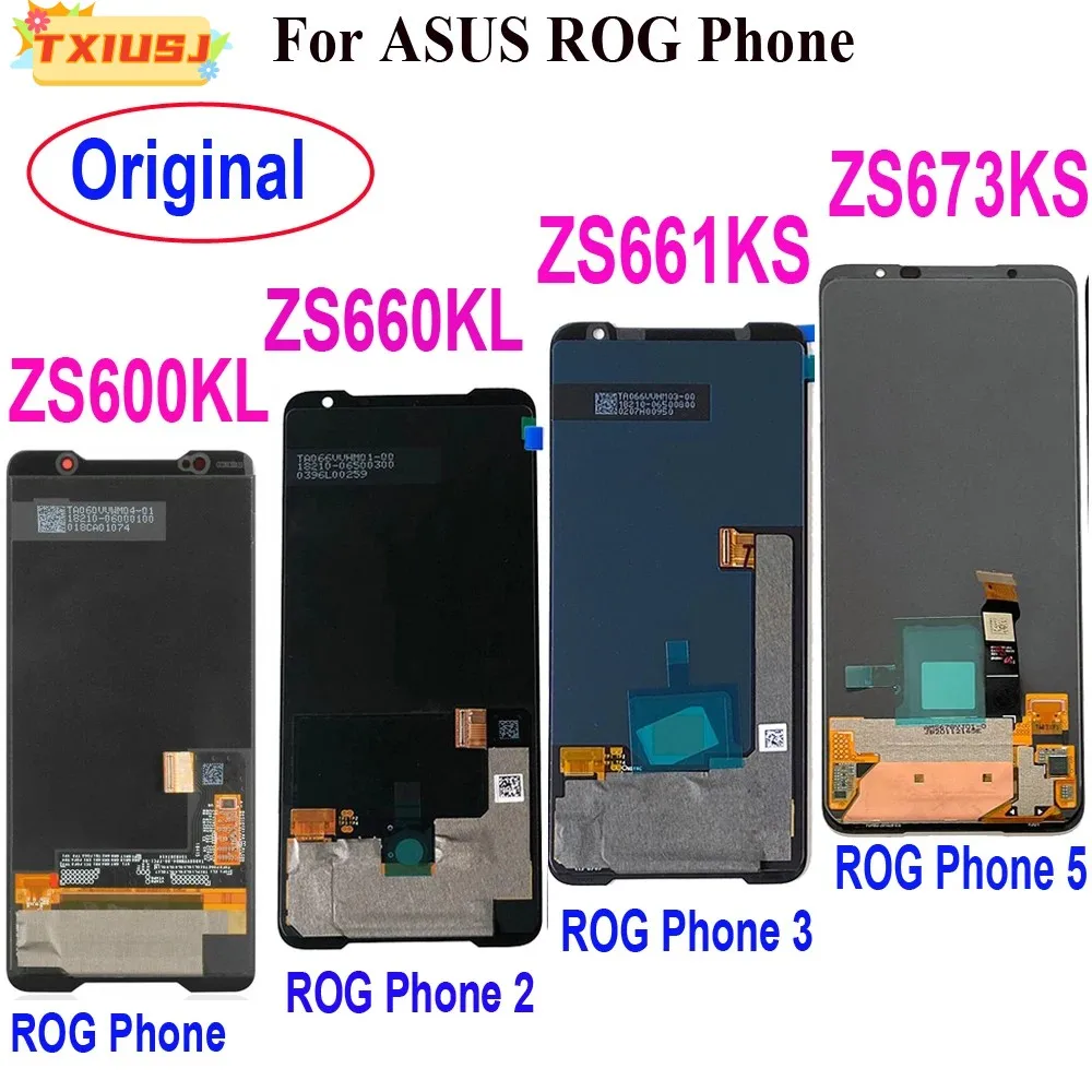 AMOLED LCD For ASUS ROG Phone 2 Phone 3 Phone 5 ZS660KL ZS600KL ZS661KS ZS673KS LCD Display Touch Screen Digitizer Assembly