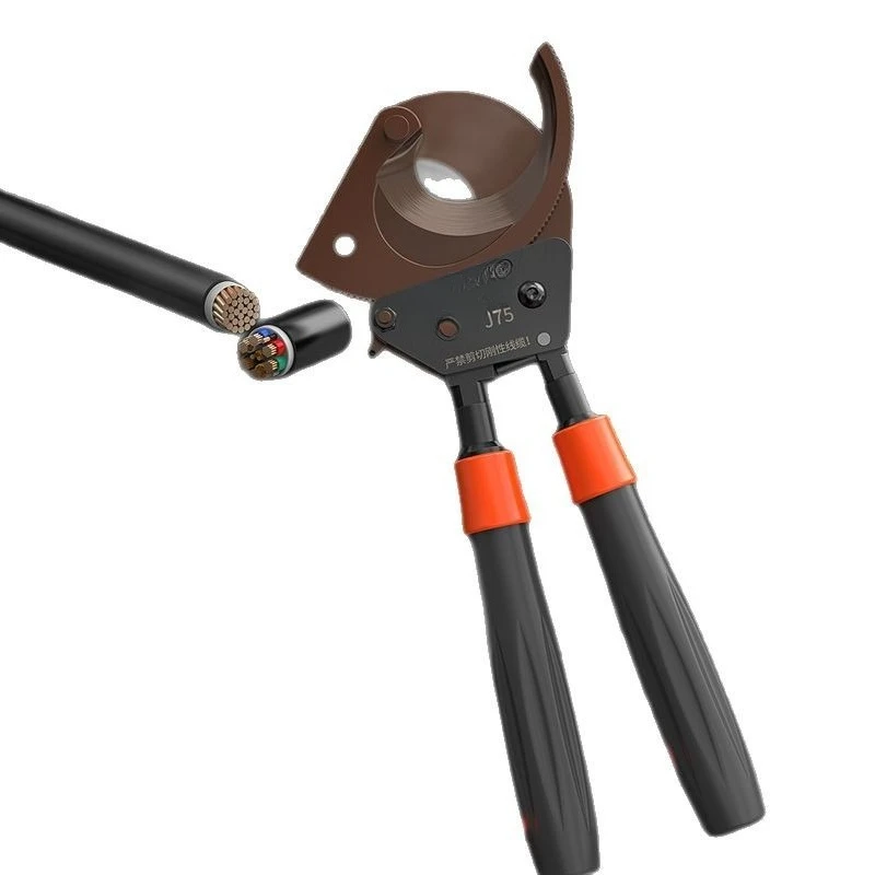 

Cable scissors, electrical bolt cutters, manual ratchet wire cutters, optical cable, cable cutting, aluminum and steel strand