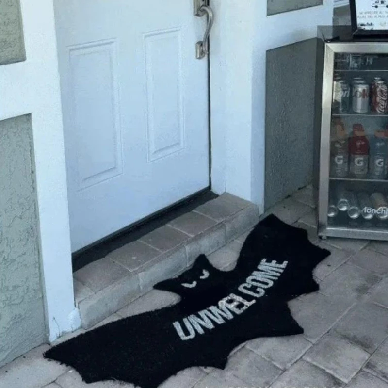 هالوين الأسود الخفافيش البساط حصيرة الحمام غرفة نوم المطبخ الحصير ديكور ترحيب ممسحة غرفة المعيشة ديكور المنزل