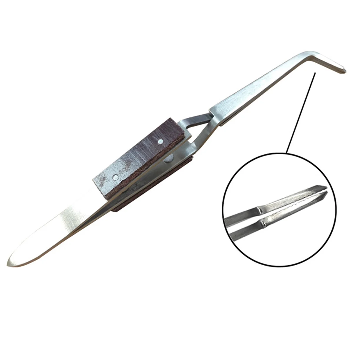 3Pcs Precision Reverse Tweezers Non-Conductive, Heat Resistant, Anti-Magnetic Pointed & Curved Tips Tweezer Set