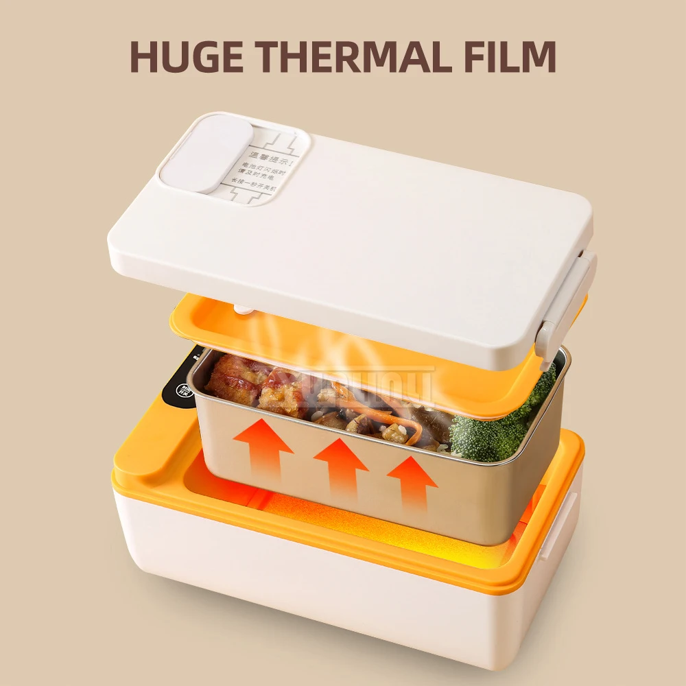 Boîte à lunch électrique de grande capacité, camping en acier inoxydable portable, boîte à lunch isolée métropolitaine, 1L