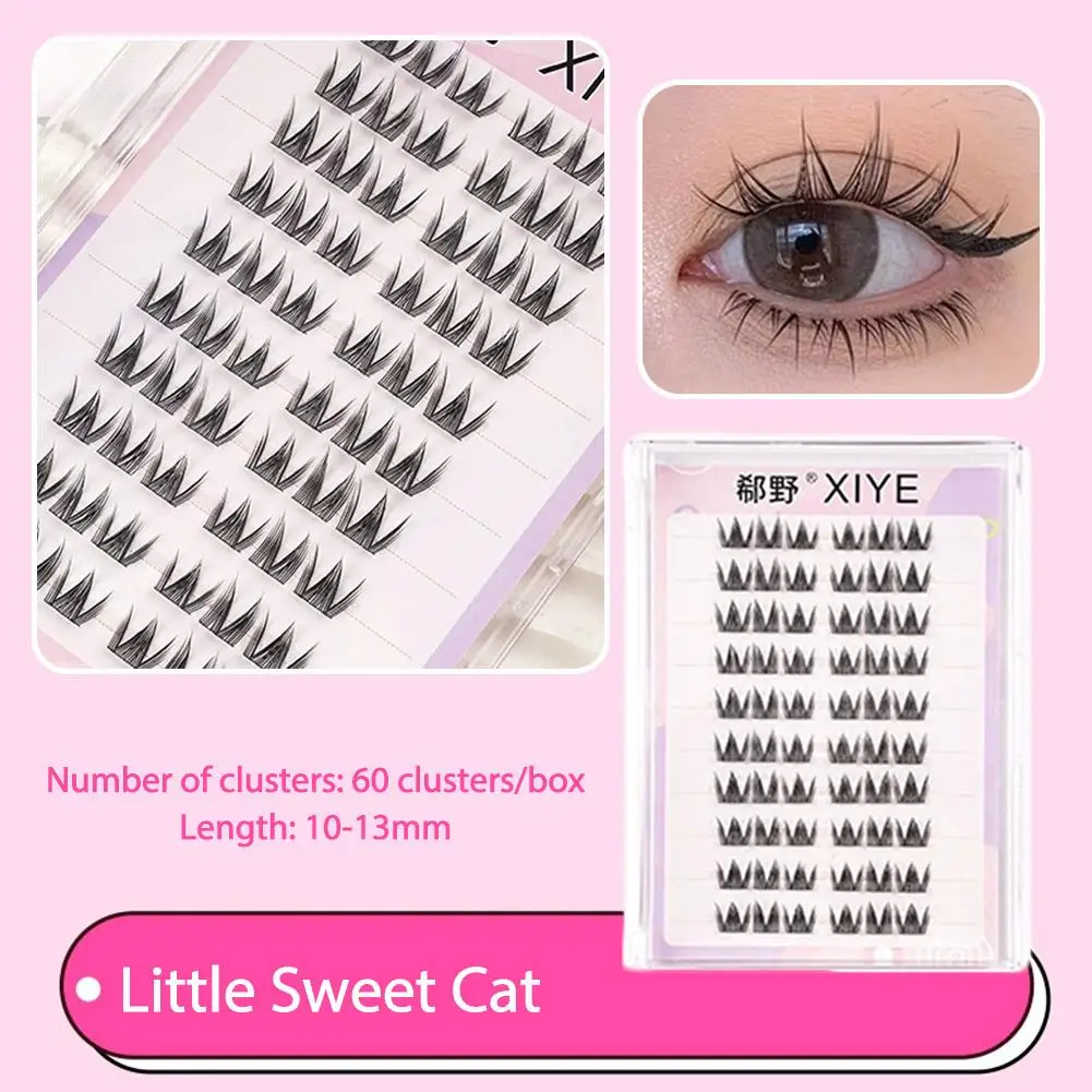 Cílios autoadesivos sem necessidade de cola, reutilizáveis sob os cílios, maquiagem coreana, faça você mesmo, mangá individual, ondulação de cílios, clusters