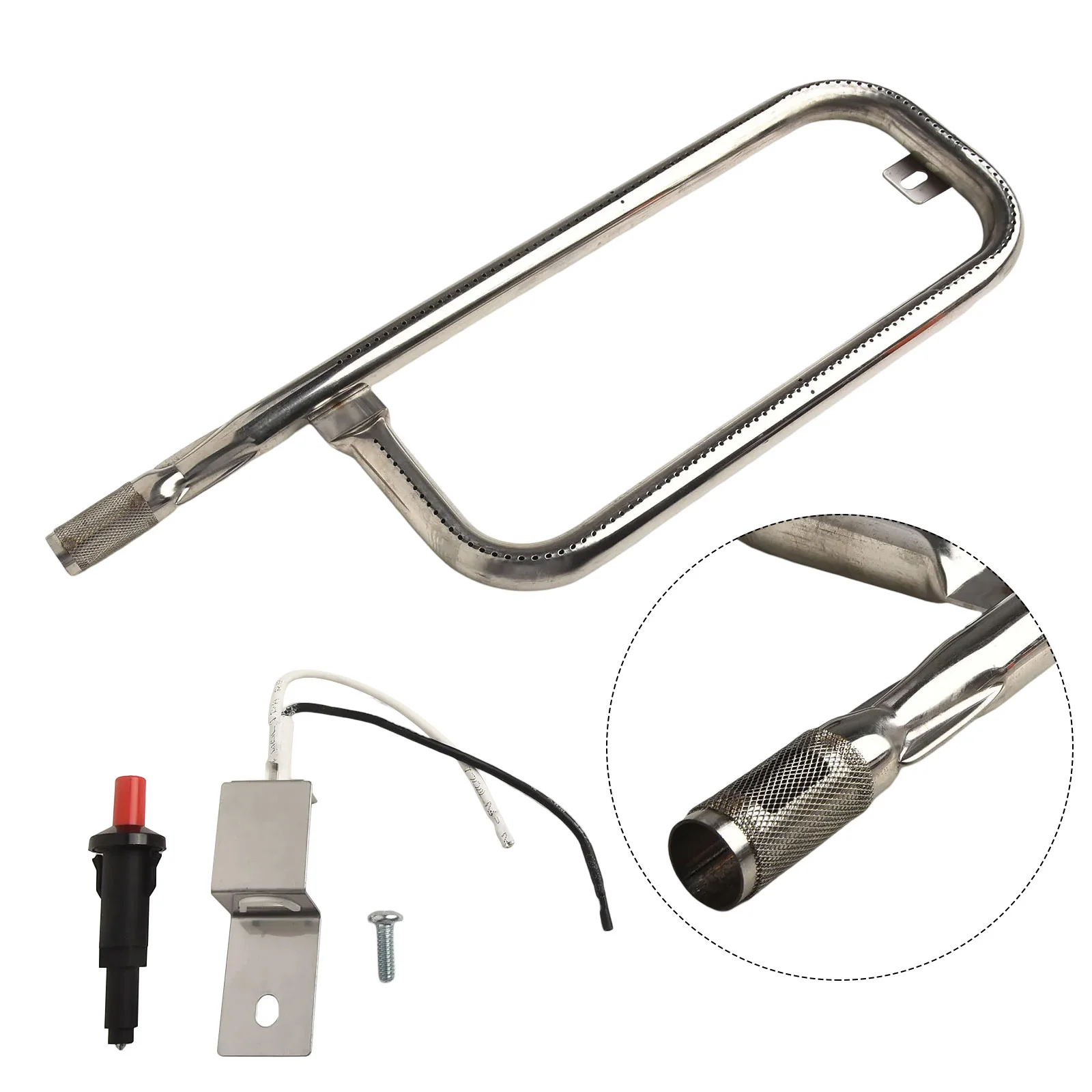 

41862 Grill Tube Replacement For Weber Part 80462 Gas Grill Kit Stainless Steel Gas-catcher Ignition Chamber And Ignition Needle