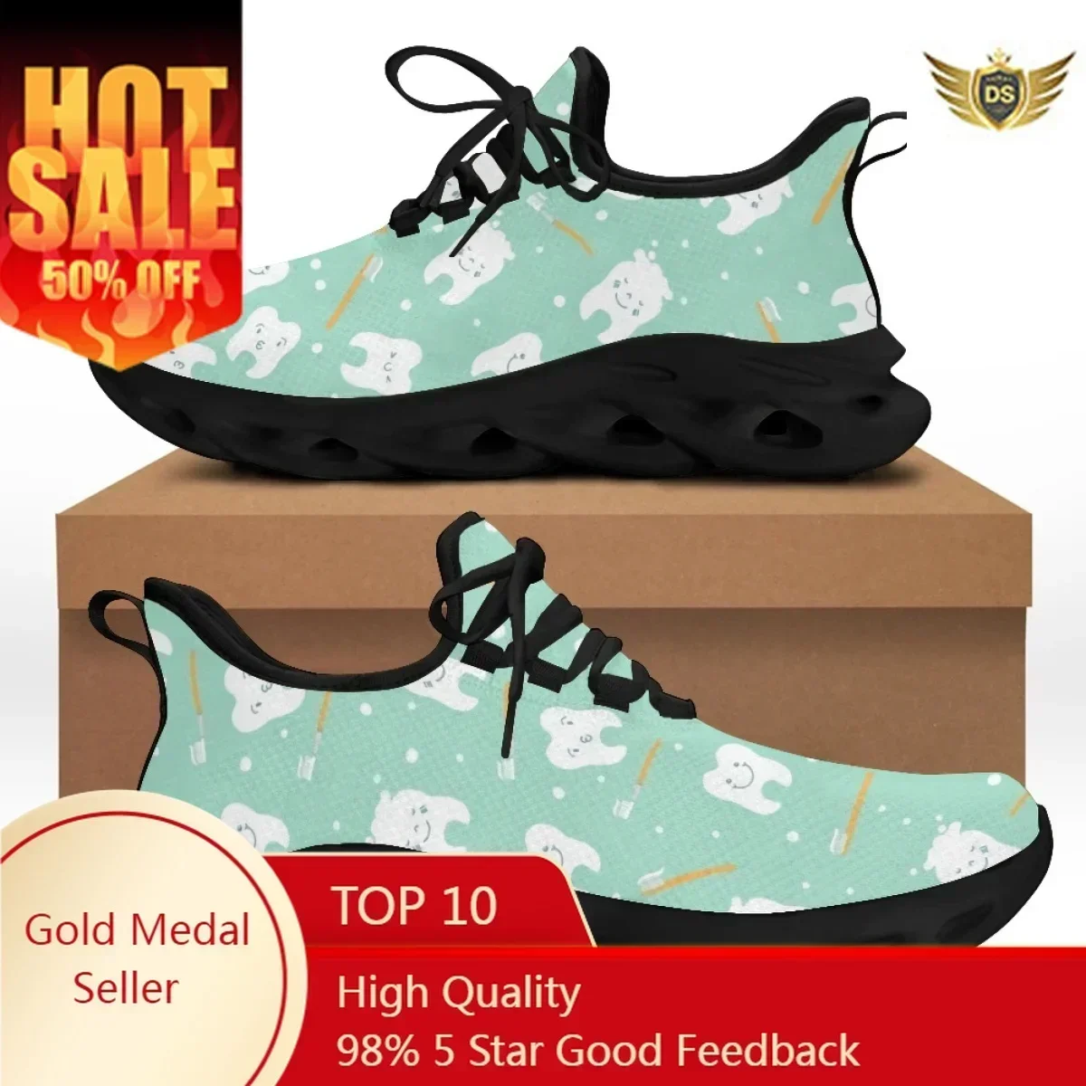 

Fashion Brand Women Sneakers Custom Print Photos Outdoor Casual Lace-up Flats Gym Athletic Running Shoes Females