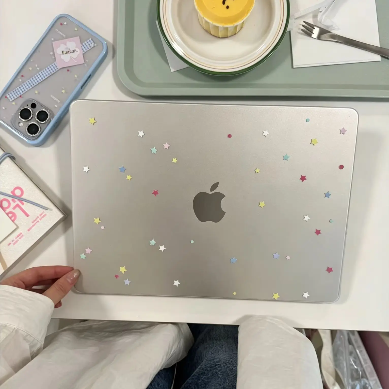 Ins Colorful Stars Crystal Laptop Case For Macbook Air 13.6 M4 NEO 15 M3 Hard Cover For Mac Book Pro 13 M1 M2 14 M4 M5 16 Cover