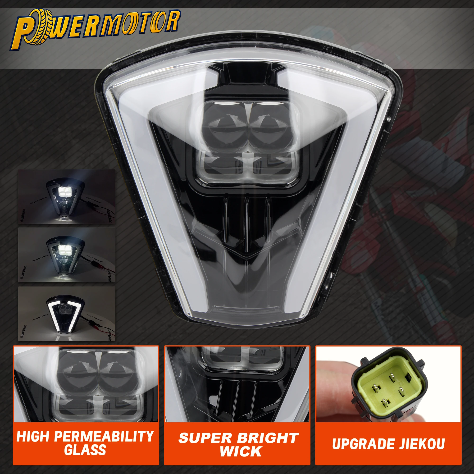 

Enduro Motorcycle LED Headlight High Low Beam DRL For GasGas EX 250 300 ES 350 500 700 EC 125 200 250 300 400 450 515 2024