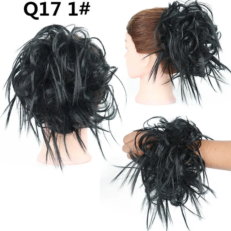 Messy Bun Hairpiece with Elastic Rubber Band