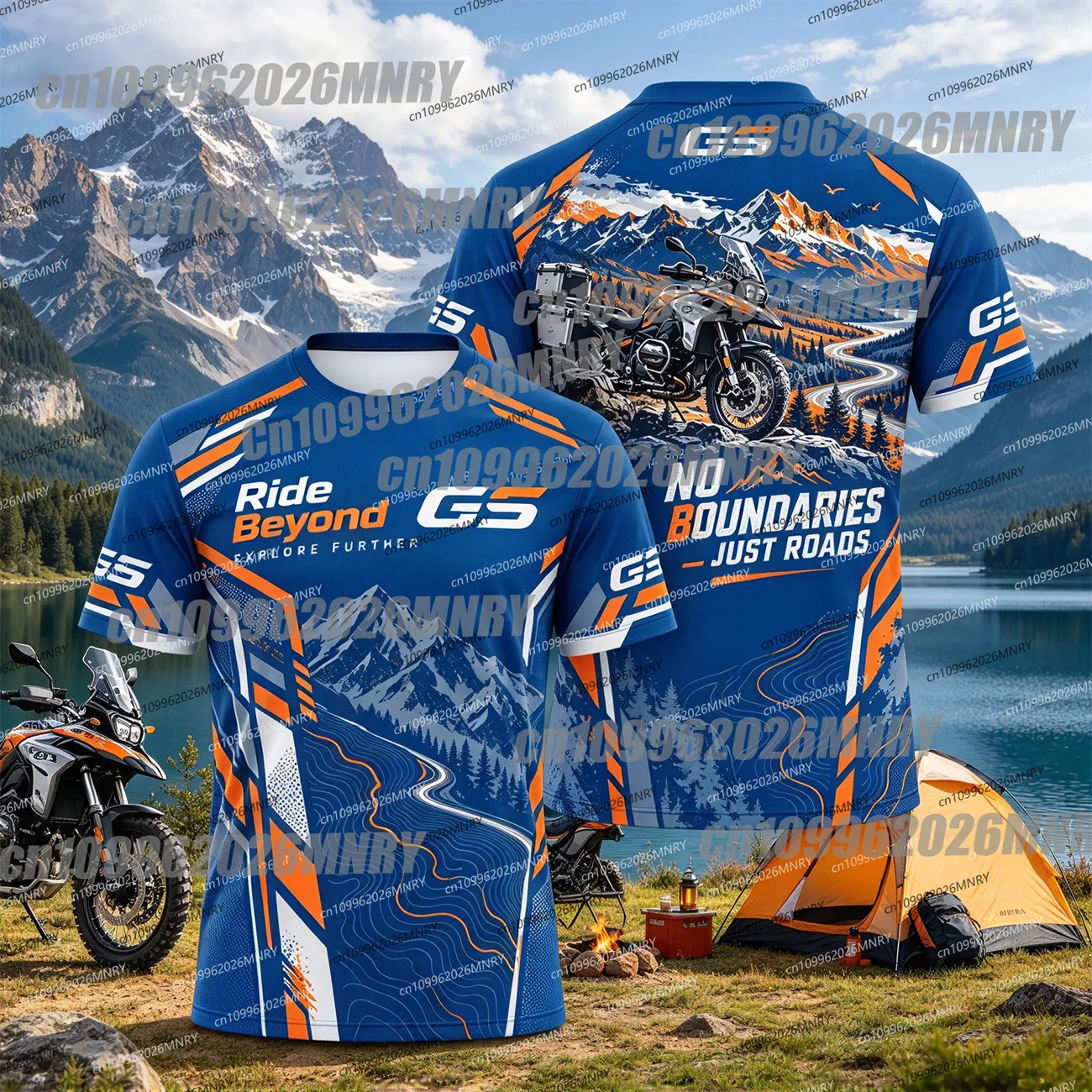 Men tshirt Clothing GS Adventure Motorbike TShirt Print Short Sleeve Quick Dry Biker Tee Outdoor Motorcycle Riding Touring Rider