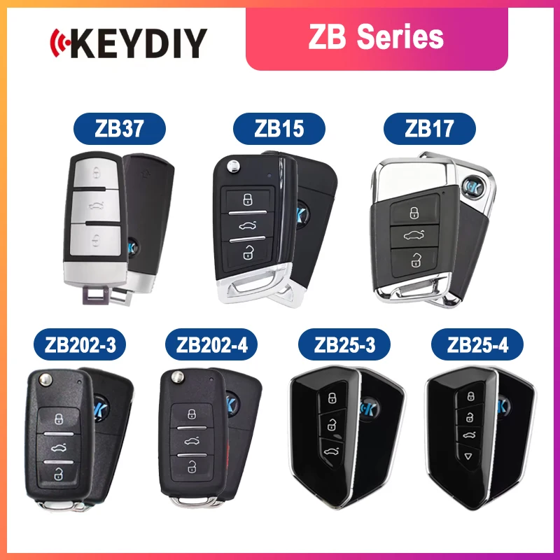 

KEYDIY KD ZB Series Smart Key Car Remote ZB202-3/4 ZB25-3/4 ZB15 ZB17 ZB37 for KD-X2 KD-MAX Programmer Replacement for VW Style
