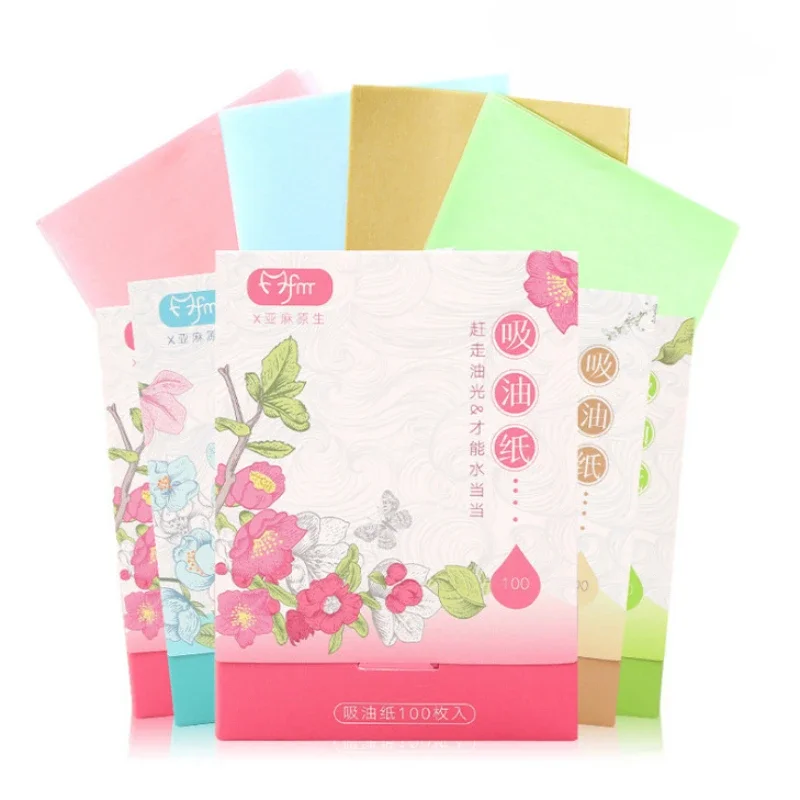 100p Facial Oil Blotting Sheets Paper Roller Cleansing Face Oil Control Absorbent Paper Beauty Makeup Tools  Face Wipes Portable