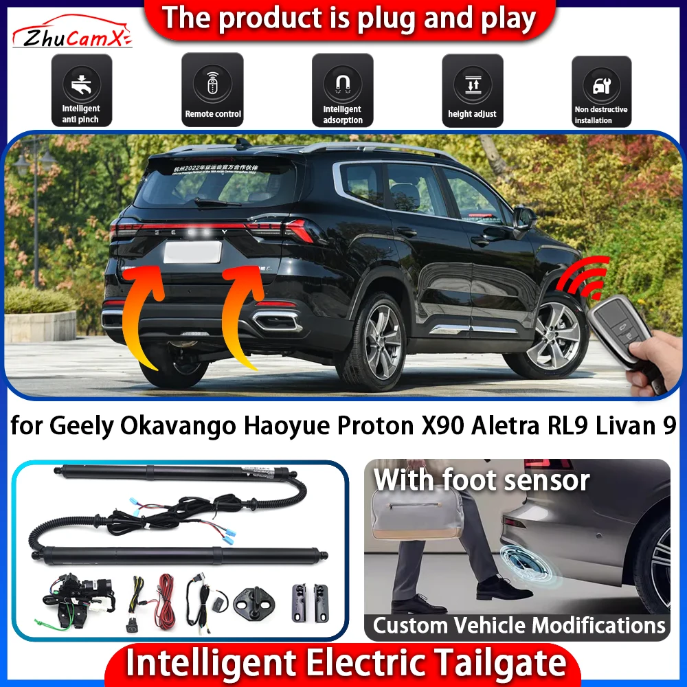 

Smart Powered Tailgate System for Geely Okavango Haoyue Proton X90 Aletra RL9 Livan 9 Automatic Intelligent Trunk Lift Kit