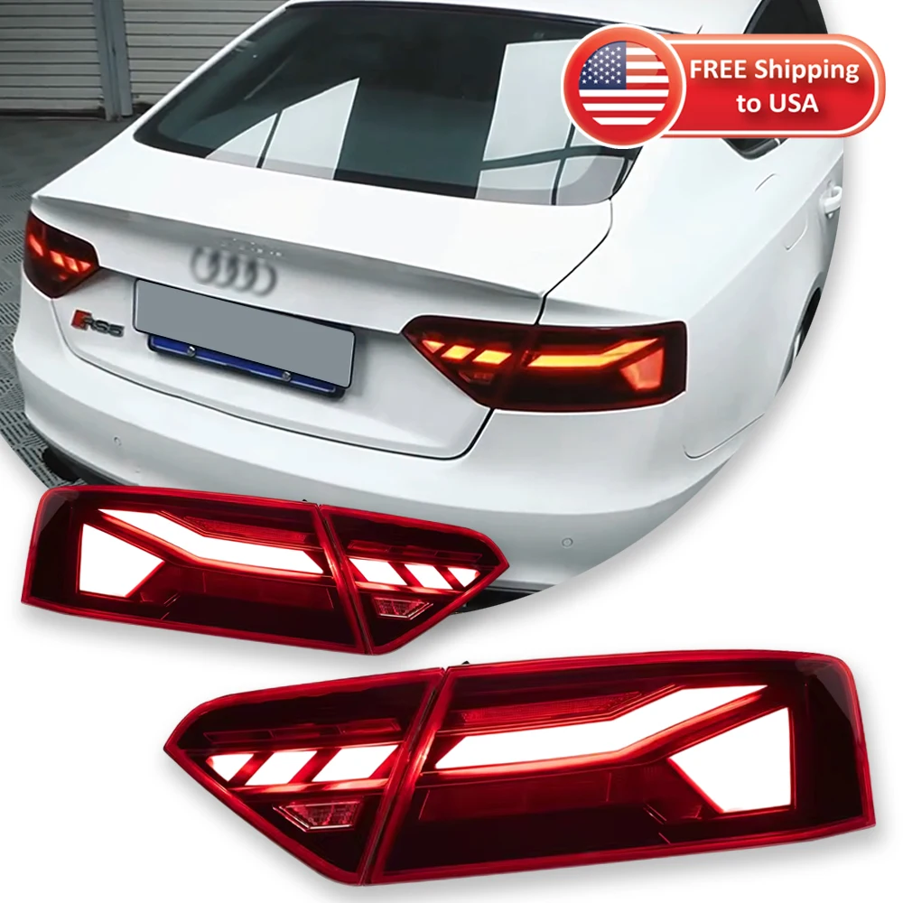 TYPY Car Tail Lights For Audi A5 2008-2016 LED Car Tail Lamps Daytime Running Lights Dynamic Turn Signals Car Accessories