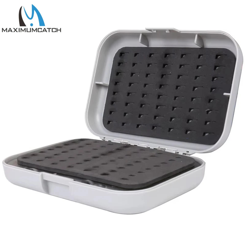 

Водонепроницаемый пластиковый ящик для мух Maximumcatch с пеной с разрезью для листьев, удобная ручка для сухих/влажных мушек, органайзер для рыболовных снастей