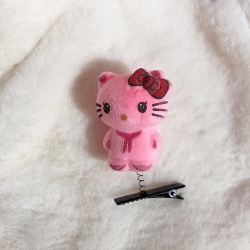 5 pezzi Sanrio Hello Kitty fermaglio per capelli 3D Kuromi primavera forcine melodia Cinnamoroll clip a becco d'anatra copricapo accessorio per capelli per bambini